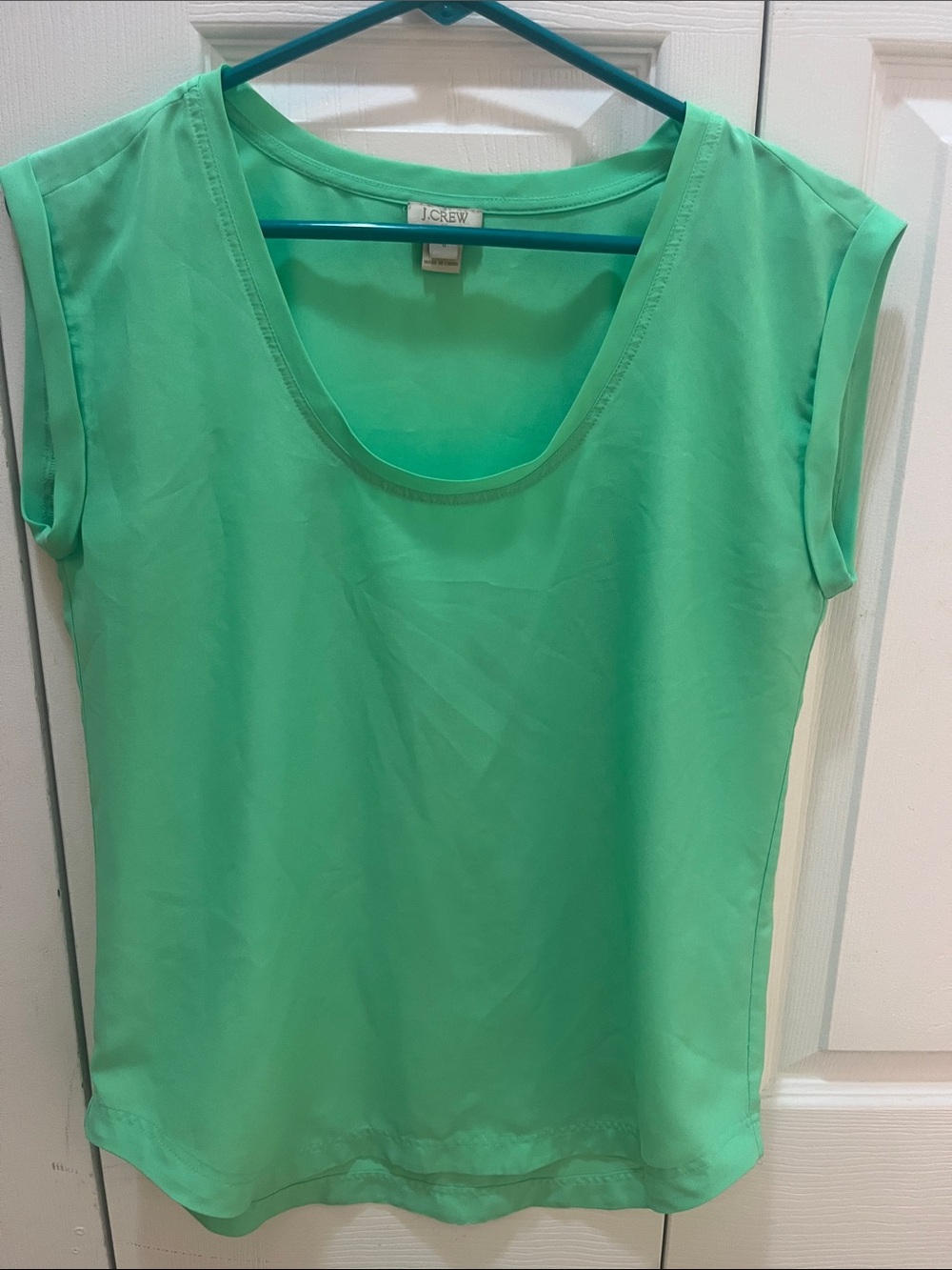 J. Crew Scoop Neck Tank in Mint Green